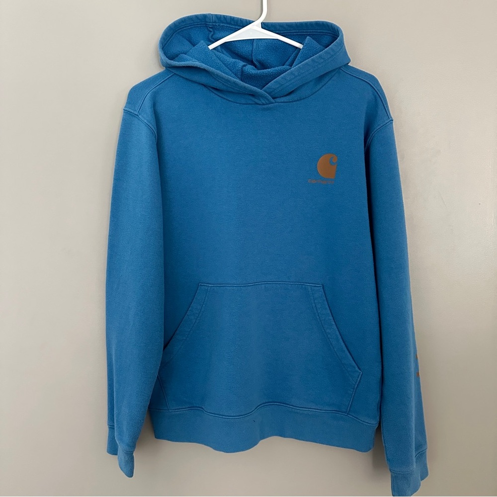 Carhartt Teal Hoodie with Logo boys xl